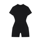 CAPEL Women's Quarter-Zip Short Sleeve Romper