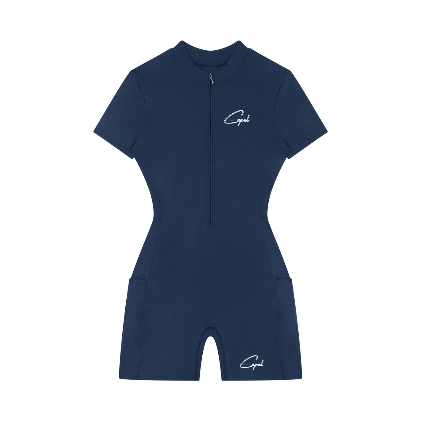 CAPEL Women's Quarter-Zip Short Sleeve Romper