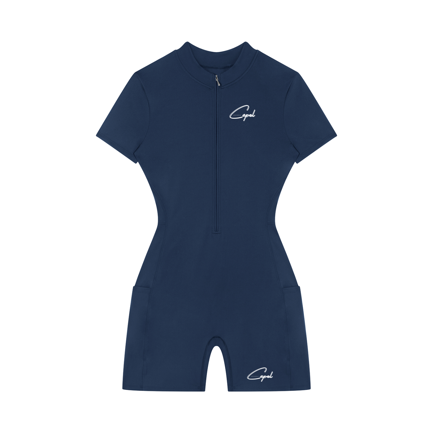 CAPEL Women's Quarter-Zip Short Sleeve Romper