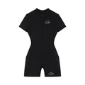 CAPEL Women's Quarter-Zip Short Sleeve Romper