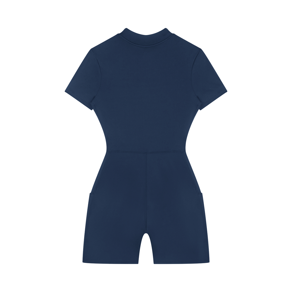 CAPEL Women's Quarter-Zip Short Sleeve Romper