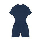 CAPEL Women's Quarter-Zip Short Sleeve Romper